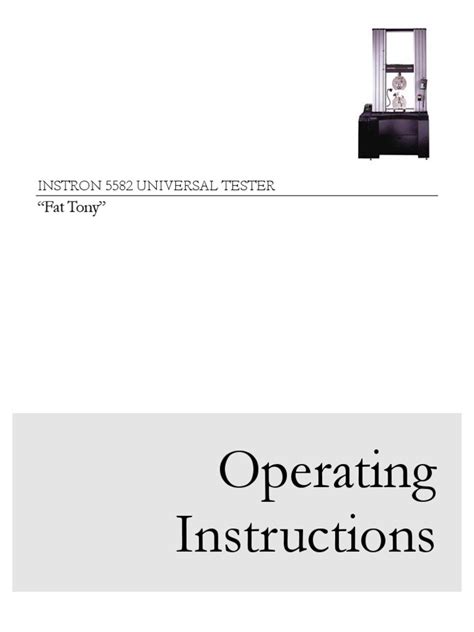 instron universal tester instructions